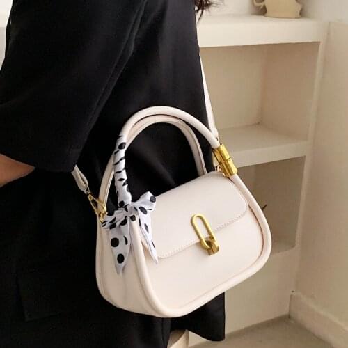 Scarves Design Mini PU Leather Crossbody Shoulder Bag for Women 2021 Trendy Luxury Travel Handbags and Purses Lady Totes