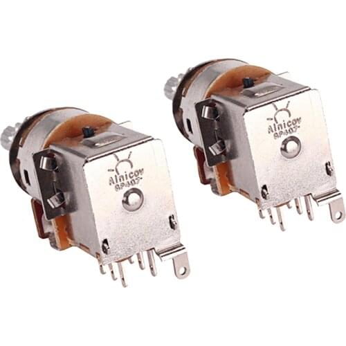 Durable 2pcs/Pack DPDT A500K B500K Guitars Potentiometers 24.6mm Shaft Pots DIY Luthier Tools