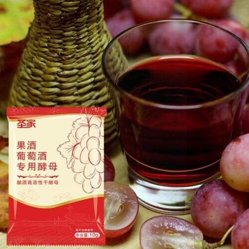 10g Wine Yeast Home Brewing Saccharomyces Cerevisiae Kitchen Home Starter Fruit Yeast Yeast Supplies Wine Wine Brewed Red W R8F9