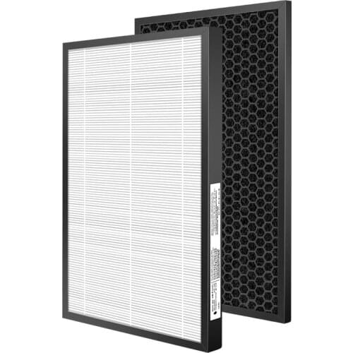 1 set (2pcs) air purifier filter HEPA activated carbon for Sharp KC-840E replacement parts