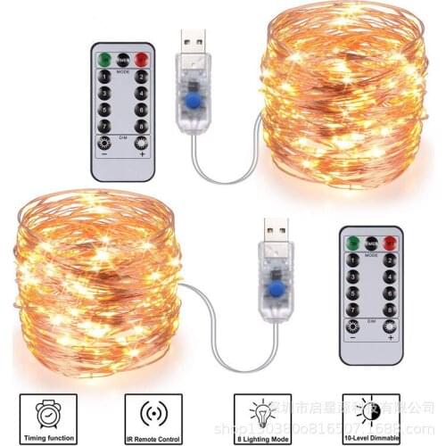 Garland Lights Fairy Lights String Lights Remote Control String Light 8 Modes Christmas Lights Christmas Tree Lights Led Garland