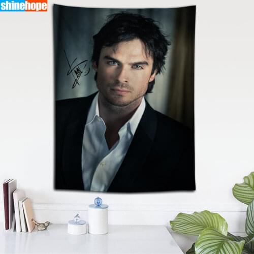 Custom Ian Somerhalder tapestry wall hanging tapestry home decoration rectangle bedroom wall art tapestry 140X250cm