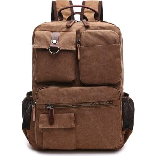 Vintage Canvas Backpacks Men And Women Bags Travel Students Casual For Hiking Travel Camping Backpack Mochila Masculina