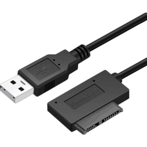 Usb 2.0 To Mini Sata Ii 7+6 13pin Adapter Converter Cable For Laptop Dvd/cd Rom Slimline Drive