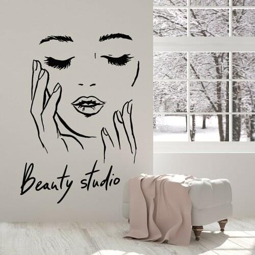 Beauty Studio Female Wall Stickers, Vinyl Wall Stickers, Home Decoration Accessories, Living Room, Bedroom Decorations For Room