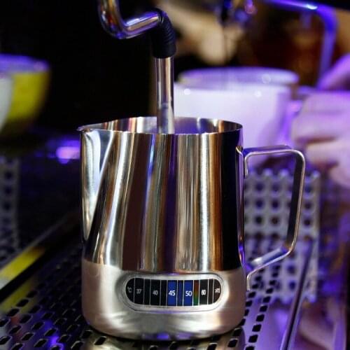 Milk Frothing Coffee Milk Mugs Stainless Steel Pull Flower Cup Barista Latte Art Cappuccino Maker Temperature Coffee Pots