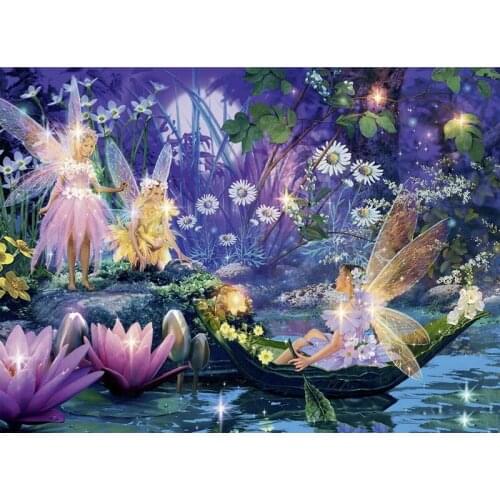 Square/Round Diamond 5D DIY AB Diamond Painting "Butterfly Fairy" Embroidery Cross Stitch 5D Home Mosaic Decoration Gift