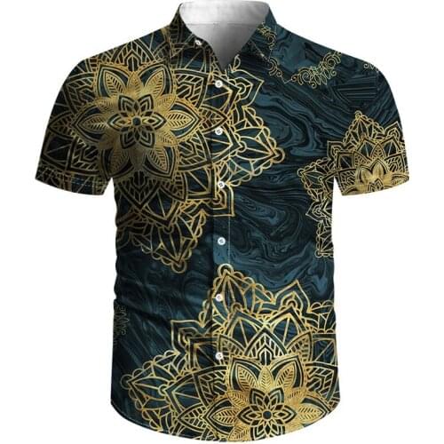 3D print summer mens shirt button down fine dye cloth mixed print 3D astronaut style travel shirt Unisex travel shirt