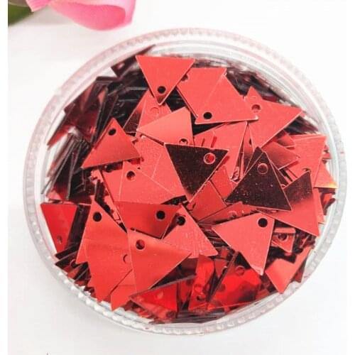 LNHOME 50g 9mm Triangular Shape Loose Flat Sequins For Crafts Sewing Sequins Spangle Accessories Red