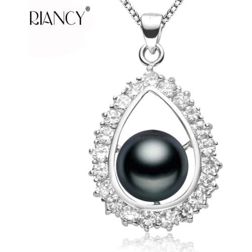 Fashion Pearl Necklace High Quality Natural freshwater Pendant 925 sterling silver Jewelry For Women wedding Gift