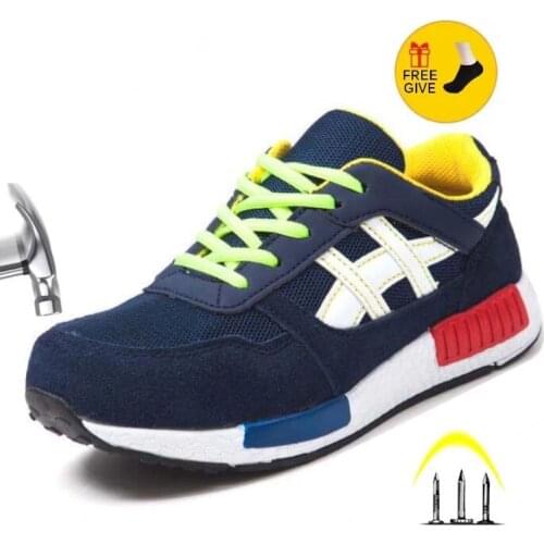 Men Women Safety Shoes Steel Toe Work Shoes Flats Casual Protective Footwear Sneaker Protect construction safety Mens work Boots