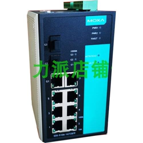 New Original Spot Photo For MOXA EDS-510A-3GT Industrial Ethernet Switch 7+3G Port Gigabit Network Management Type