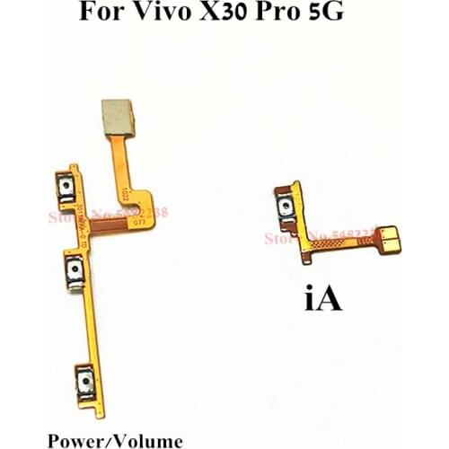 Original Power Volume iA Key Connector For Vivo X30 Pro 5G Power ON OFF Volume Buttons Flex Cable For VIVO X30PRO Side Buttons