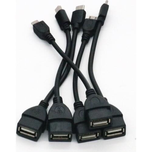 Type C / V8 Micro USB / V3 Mini USB Male To OTG To OTG Converter Female Connector Male To Female Adapter Cable 200pcs/lot
