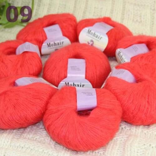 Sale New 8BallsX25g Luxury Soft Mohair Warm Wrap Shawl Hand Knit Crochet Yarn Rose 291-09-8