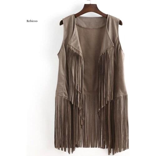 Женские замшевые жилеты Rebicoo China At AliExpress