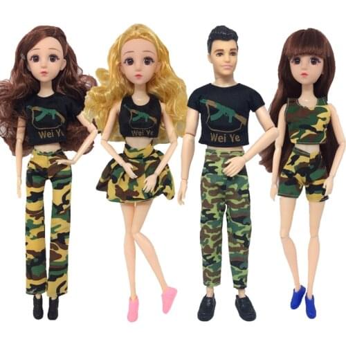 Ken Cloth Sportswear Camouflage Suit Marines Uniform Police Outfit Ken Cloth For 30CM Ken Doll Soldier Clothes Doll Accessories