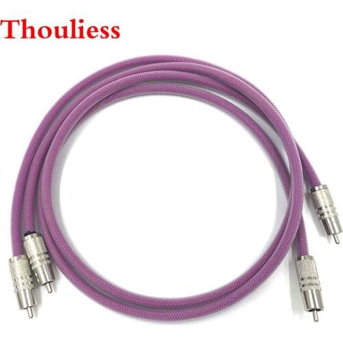Thouliess Pair HIFI Rhodium plated 2RCA Cable High-end 6N OFHC Audio cable HIFI Double RCA Signal Line Rca cable for XLO HTP1