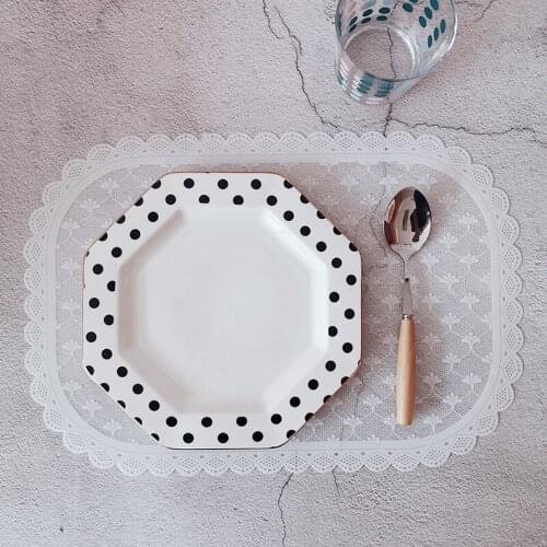 Creative Lace Heat Insulation Table Mat Ins Style Non-slip Cup Mat Furniture Decoration Mat Milk Mug Coffee Cup Mats