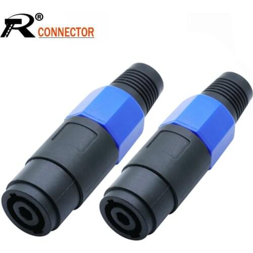 10pcs/lot 4 Pin Female Speakonnector 4 Poles Speaker AC Power Socket Audio Cable Connector for Amplifiers Loudspeaker