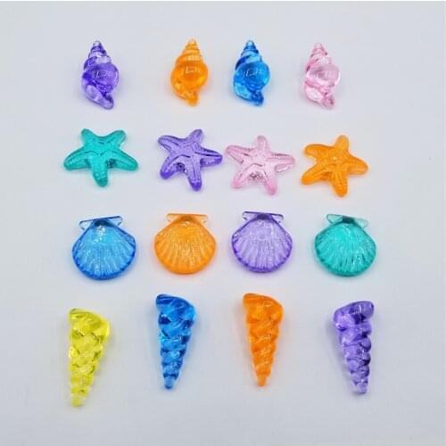Glass Crystal Marine Starfish Shell Conch Wedding Home Decor Gift Art Centerpiece Craft Clear Party Gems Filler Toys Confetti