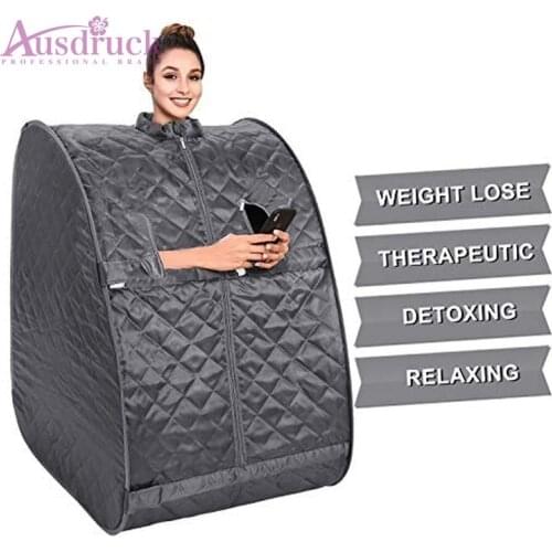 2Colors Portable Sauna with Remote Control Personal 2L Steam Sauna Therapeutic Steamer Home Spa Body Care Detox Relaxation Slim