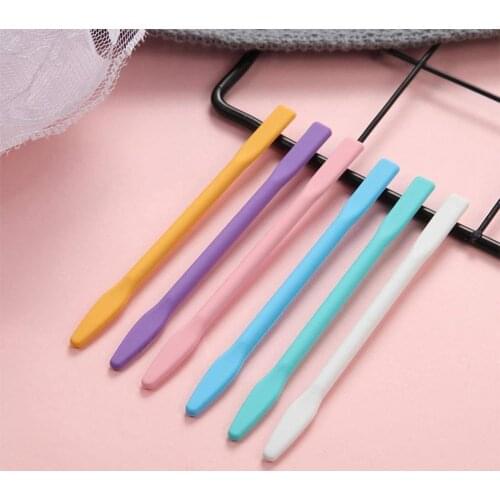 5Pcs Stirring Rods Reusable Applicator Silicone Flat Mixing Sticks Mask Spatula Makeup Spatula for DIY Crafts Tools
