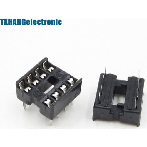50PCS 8pin DIP IC Socket Adaptor Solder Type Socket Pitch Dual Wipe Contact diy electronics