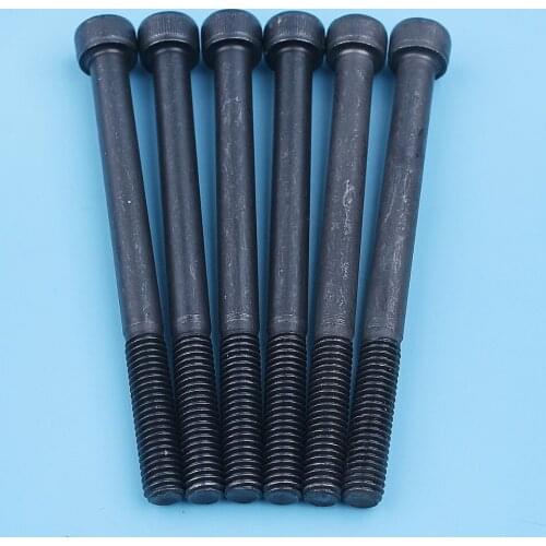 6 x Muffler Exhaust Bolts Screw For HUSQVARNA 136 137 141 142 36 41 Chainsaw Replacement Spare Parts