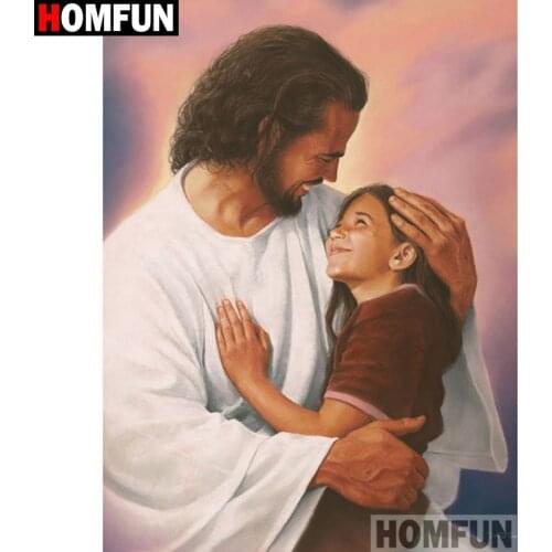 HOMFUN Full Square/Round Drill 5D DIY Diamond Painting "Religious figure" Embroidery Cross Stitch 3D Home Decor Gift A13019