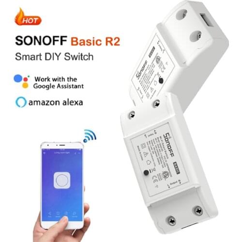 Sonoff Basic R2 WiFi Wireless Timer Smart DIY Switch Module for Apple Android APP For ITEAD Work with Alexa Google Home eWeLink