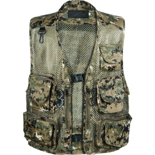 More than 2021 new men Camouflage vest mesh summer thin section vest pocket
