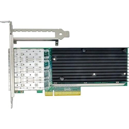 EB-LINK with Chipset X710-DA4 4Port SFP+ 10Gb Ethernet Converged Network Card Adapter ISCSI NFS DDJKY PCI-e3.0 x8 Controller NIC