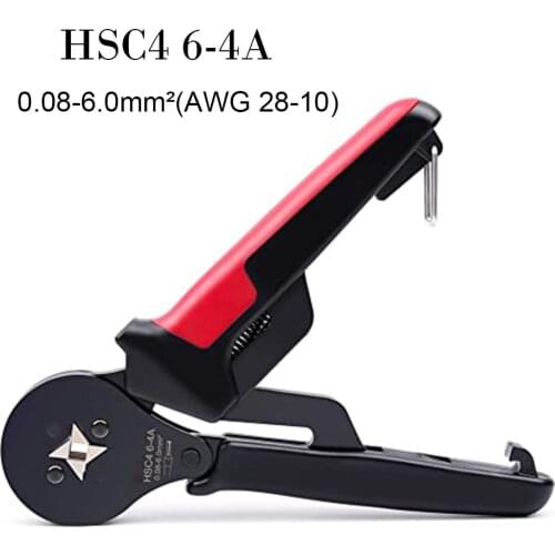 Ferrule Crimping Tool,HSC4 6-4A Mini Terminal Crimping Tool Hand Tool Crimping Plier With Terminal Used For 0.08-6.0mm²/AWG28-10