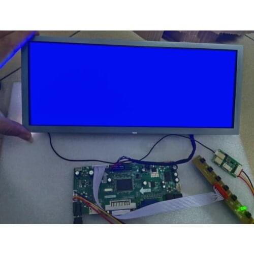 Yqwsyxl Control Board Monitor Kit for 12.3" inch LQ123K1LG03 1280x480 HDMI + DVI + VGA LCD LED screen Controller Board Driver