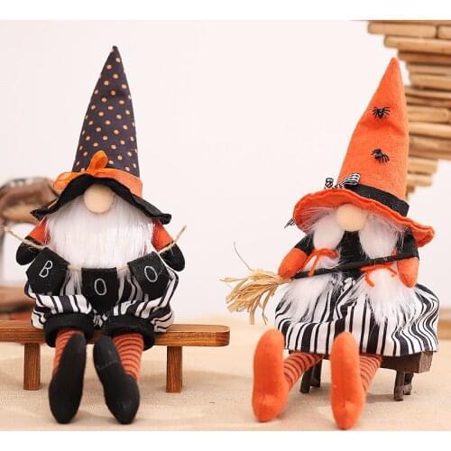 Halloween Faceless Gnome Doll Ornaments Party Decor Window Decoration Schoolbag Backpack Pendant Home Table Decoration Gift