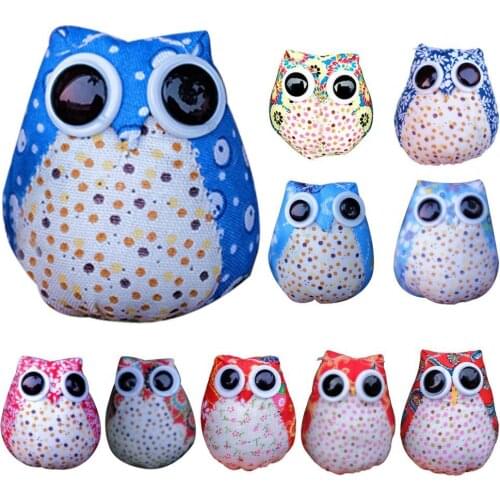 Owl Doll Eco-friendly Anti-fade 4 Colors Cartoon Animal Owl Toy Ornaments for Students Kids Home DIY Decoration Accessories