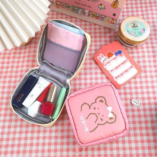 Small Storage Bag Women Tampon Sanitary Pad Pouch Holder Cosmetic Makeup Bag Ladies Girls Tampon Napkin Organizer