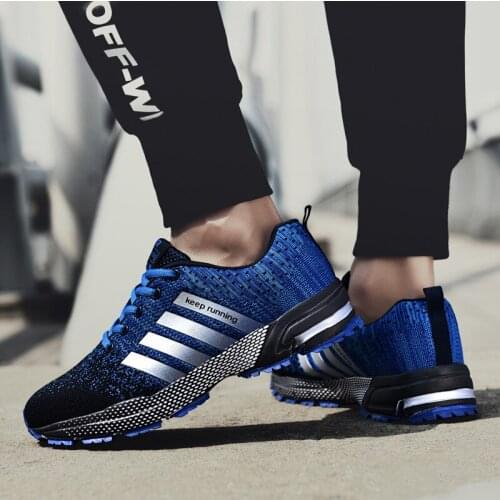 New fashion mens shoes portable breathable running shoes comfortable hiking and jogging casual shoes 46 large size sports shoes