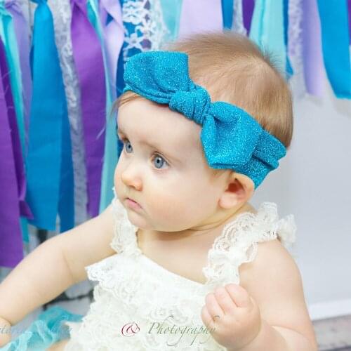 2018 New Shiny DIY Kids Girls Bow Headband Rabbit Ear Turban Knot Hairband Head Wrap Hair Band Accessories
