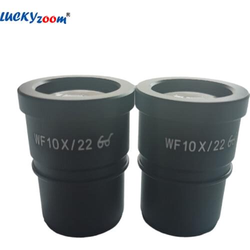 2pcs Widefield Scale Microscope Eyepiece 10X High Eye Point Stereo Microscope Eyepiece For Binocular Trinocular Microscopio
