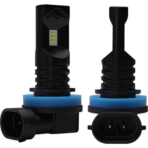 Pair H11 H8 H9 H16 (Type 2) Mini LED Headlight Bulb Car Motorcycle Conversion Kit (Slim Fog Light) - 6-CSP 2121 LED 6000K