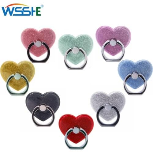 Mobile Phone Finger Ring Holder for Tablet pc Phone Holder Stand Heart-shaped Phone grip Universal Ring Holder Car Mount Stand