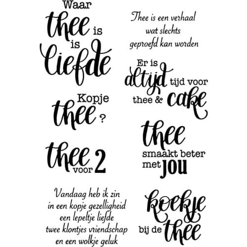 Dutch word Transparent Silicone Stamps Seal for DIY scrapbooking photo album Decorative clear stamp