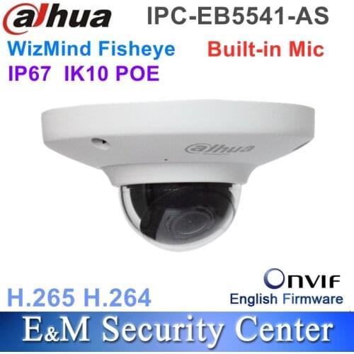 Original Dahua IPC-EB5541-AS replace IPC-EB5531 5MP IP67 IK10 POE WizMind Fisheye Built-in Mic Network CAMERA