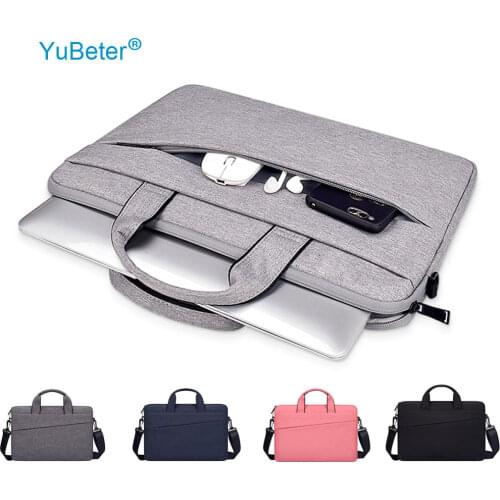 YuBeter Laptop Bag for Macbook Air Pro 13.3 14.1 15.4 15 6 Inch Portable Computer Shoulder Briefcase Bag for Xiaomi Asus Huawei