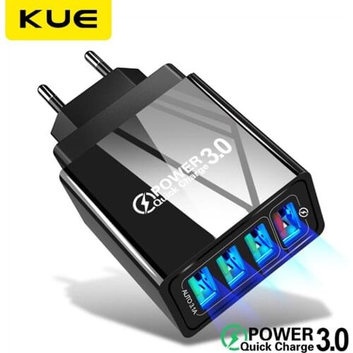 KUE EU/US Plug USB Charger Quick Charge 3.0 Phone Adapter for Huawei Mate 30 Tablet Portable Wall Mobile Charger Fast Charger