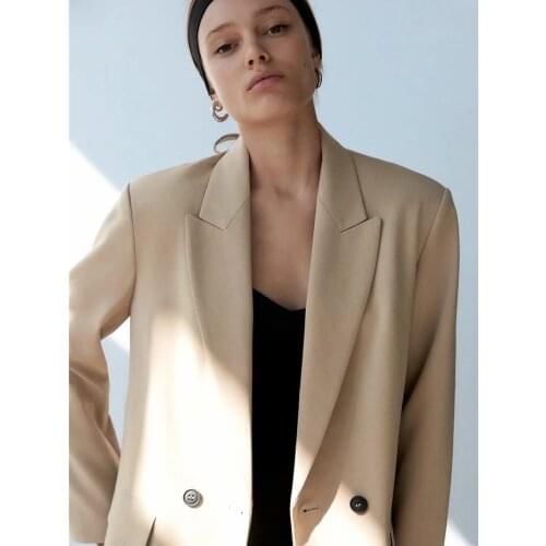 Colorful Blazer Jacket for Women 2021 Women Solid Colors Double Breasted Commute Office Blazer New Spring Autumn All-Match Coats