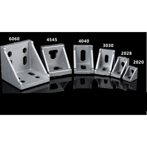 1pack 2020 Corner Fitting Angle Aluminum 17x20x20 Connector Bracket Fastener Furniture Hardware 2028 3030 4040 4545 6060 4080