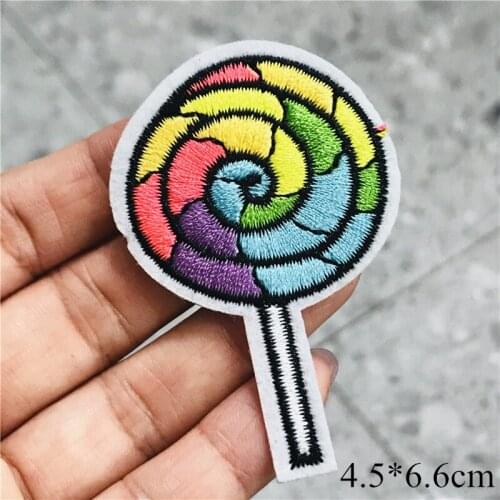 10Pcs Lollipop Drink Ice Cream Embroidery Sew On Patches Sewn Applique Badge Craft Embroidered DIY For Clothes Trousers Sticker